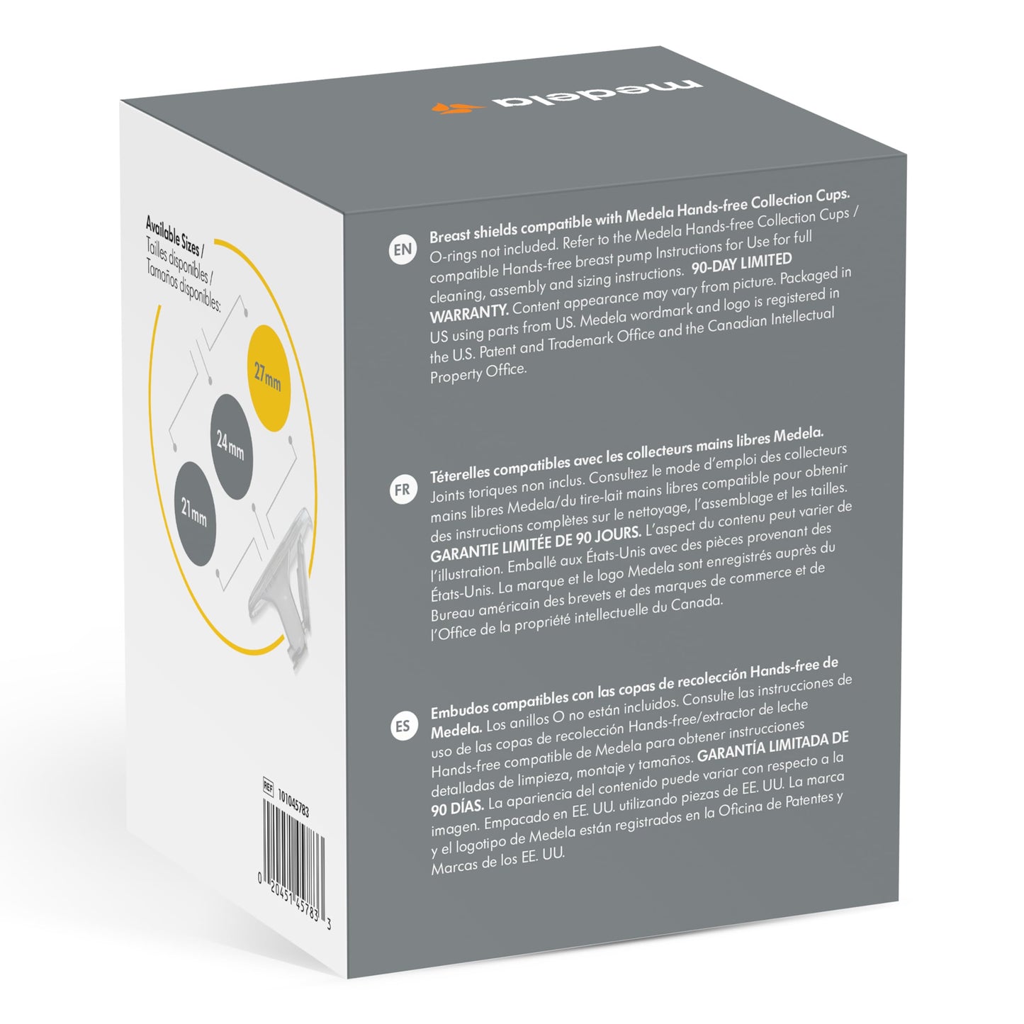 Medela | Embudos de Plástico para Copas Recolectoras Manos Libres de 27 mm | Compatible con Extractores Eléctricos Hands Free