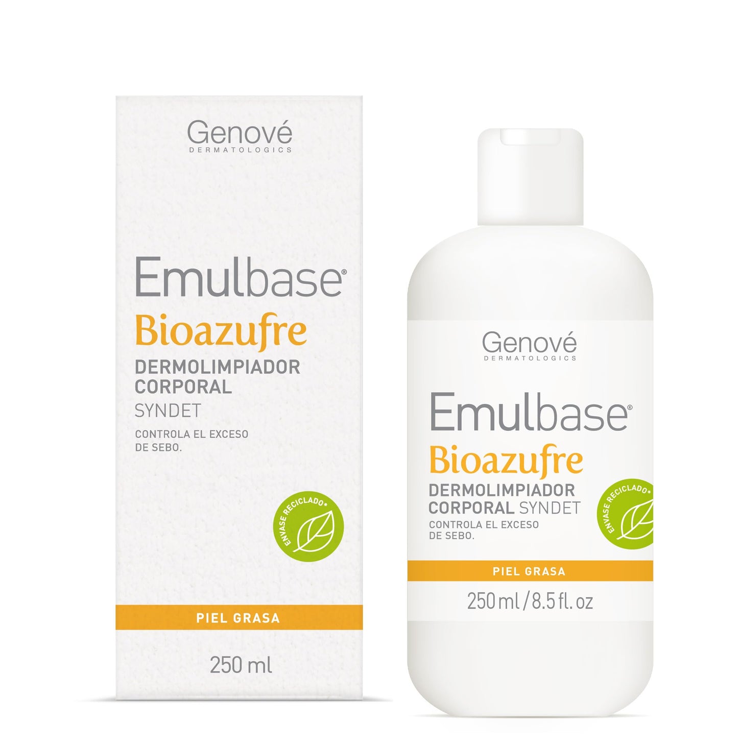 Genové Emulbase Bioazufre dermolimpiador SYNDET pieles grasas 250 ml