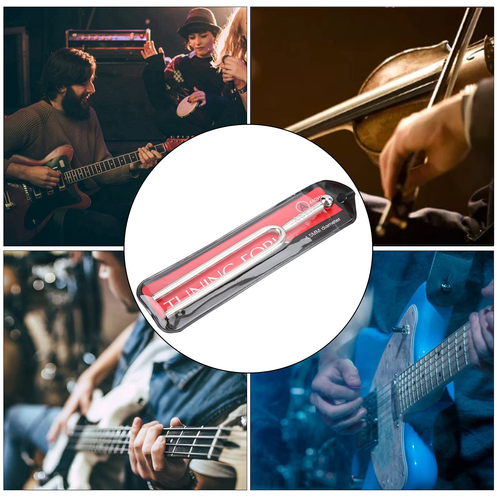 Tune Forks, 440Hz, diapasón portátil a prueba de herrumbre, acero inoxidable, una llave para instrumento