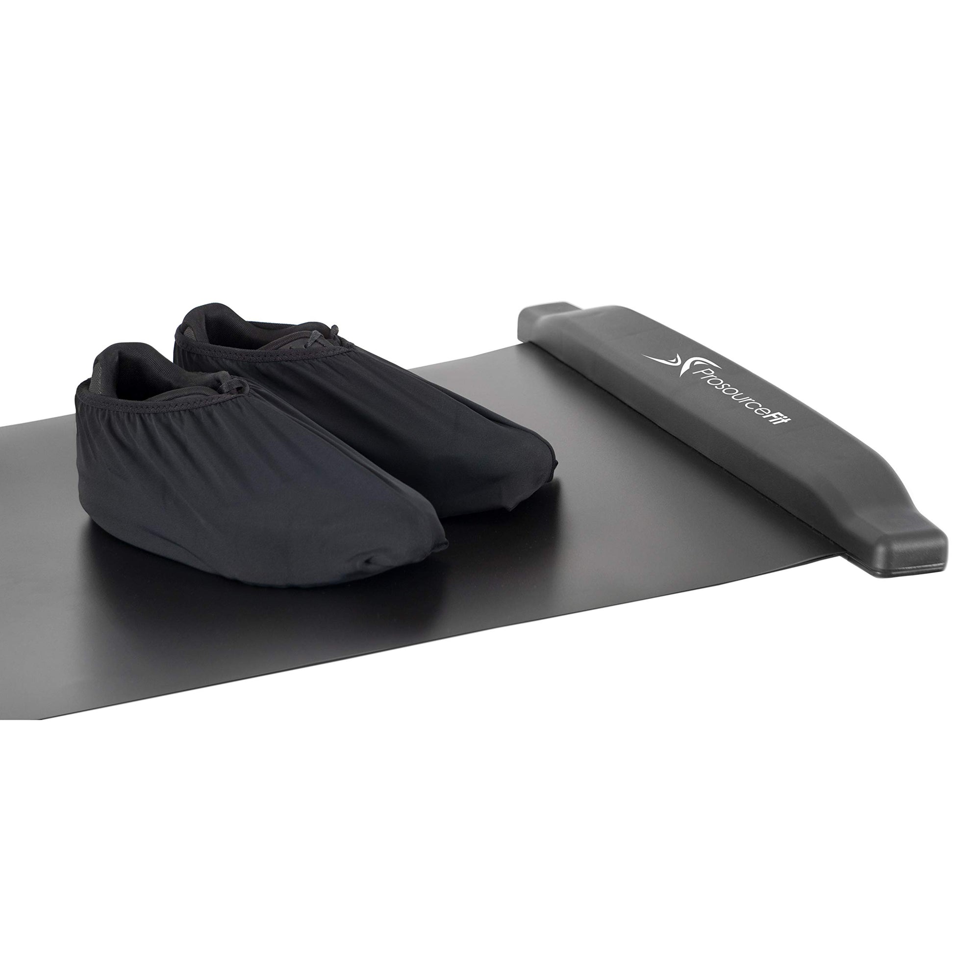Tapete de Deslizamiento ProSourceFit Negro con Tope para Ejercicios en Casa y Entrenamiento Deportivo