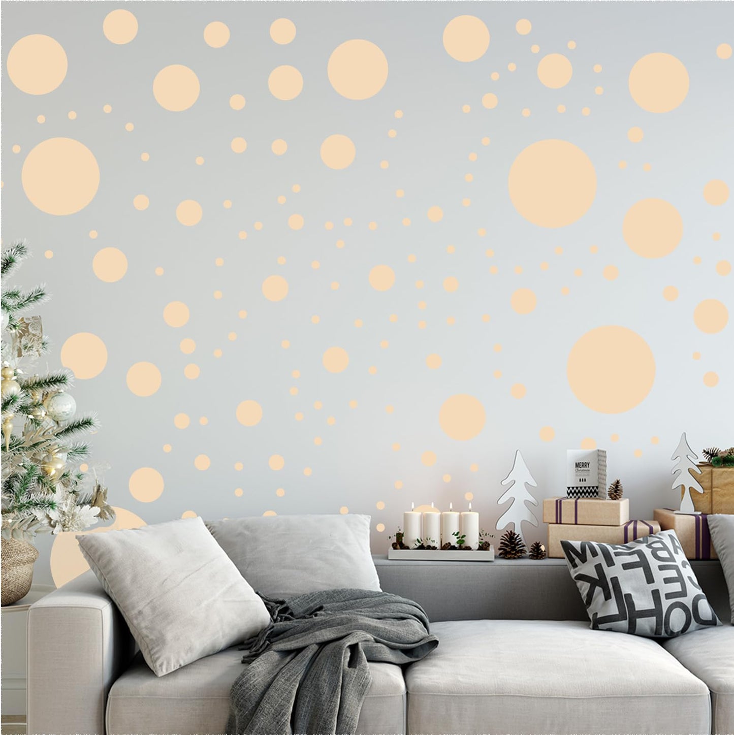 StickerDeen 500+ Calcomanías surtidas de lunares circulares para pared para recámara de niños, sala de estar, aula, cuarto de juegos, decoración. Adhesivos de vinilo removibles para pared. Adhesivos