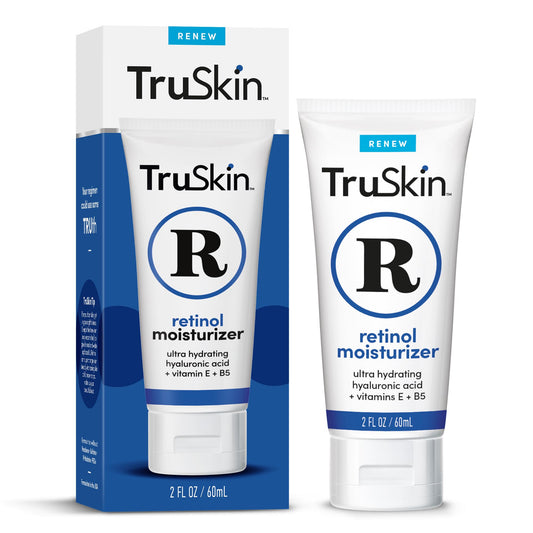 TruSkin RETINOL Cream MOISTURIZER for Face and Eye Area, Best for Wrinkles, Fine Lines - Vitamin A, E, B5, Hyaluronic Acid, Organic Jojoba Oil, Green Tea. 2.0 Fl Oz