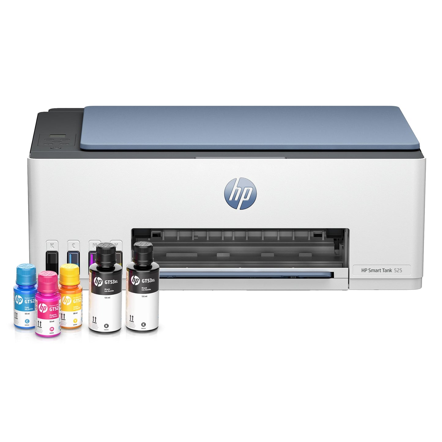 HP Impresora Multifuncional Smart Tank 525, Tinta Continua, Color, USB, Dúplex (Doble Cara) Manual, hasta 2 años de Garantía* (1F3W3A)