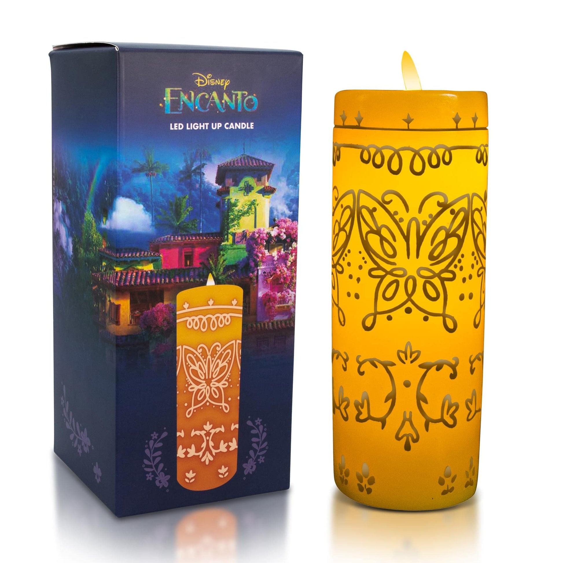 Ukonic Disney Encanto Alma's Miracle LED Réplica de vela sin llama | Pilar de cera con temporizador automático | Colección oficial