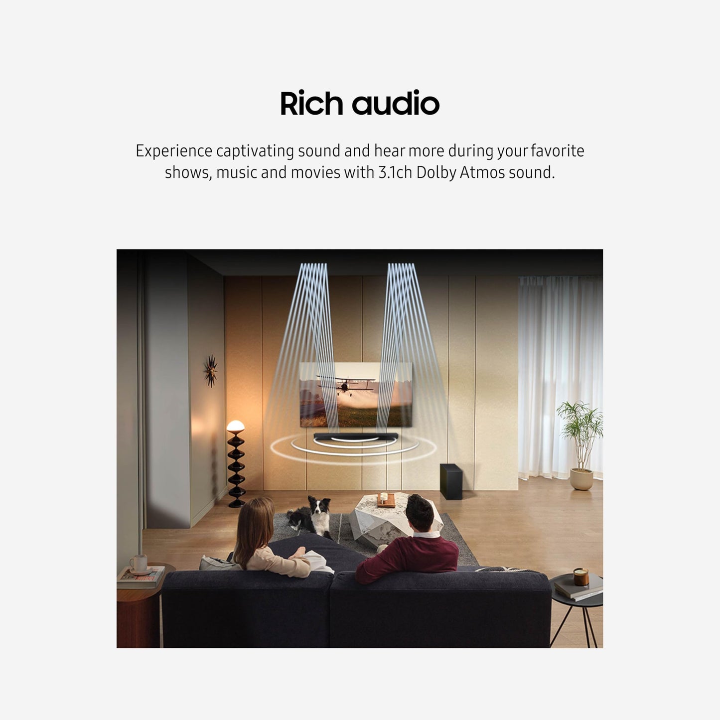 Barra de Sonido Samsung S700D Negra con Audio Inalámbrico Dolby Atmos y Diseño Ultra Delgado