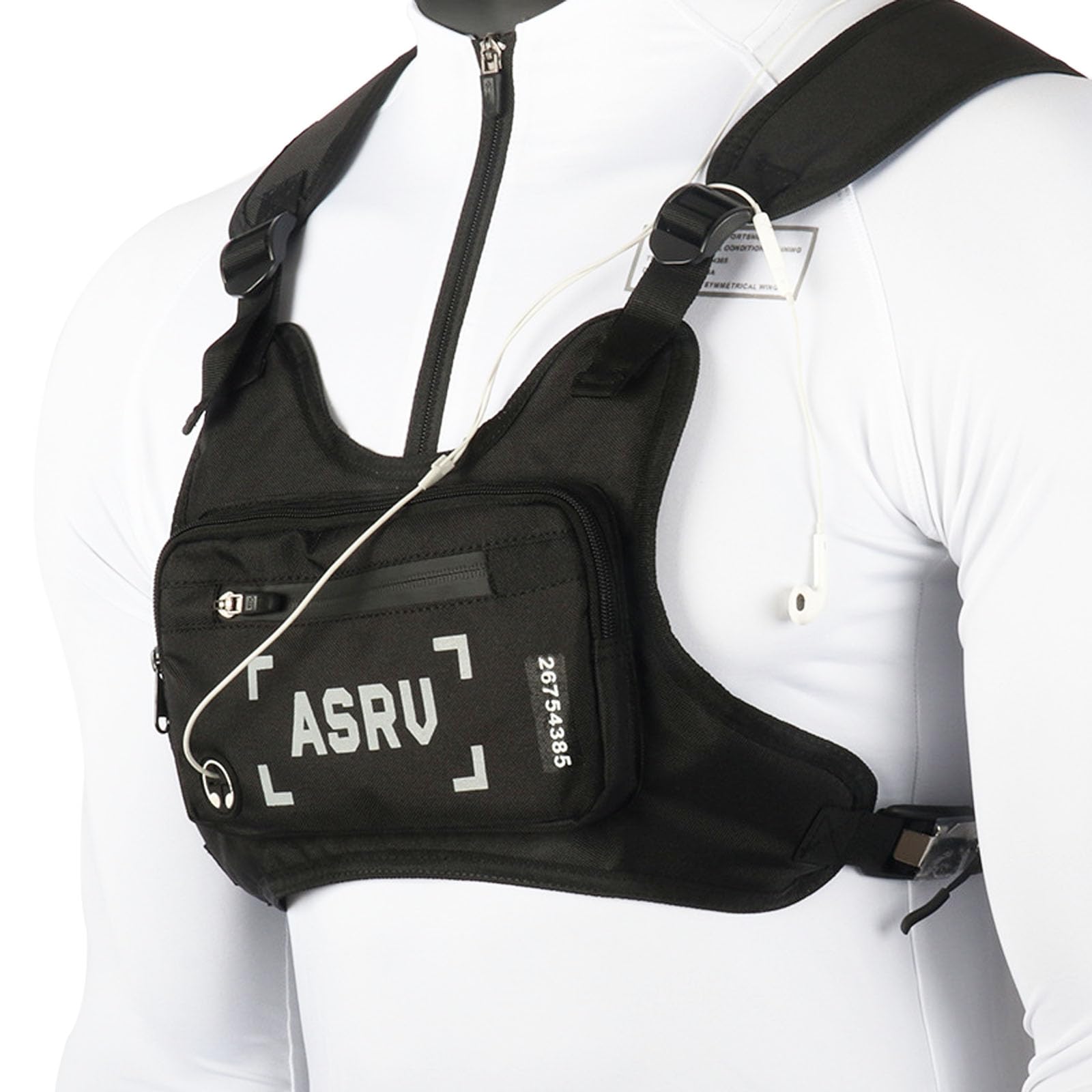Bolsa de pecho resistente al agua para hombres al aire última intervensión, paquete de pecho táctico,para hombre y mujer, equipo de ocio, correr, senderismo-negro
