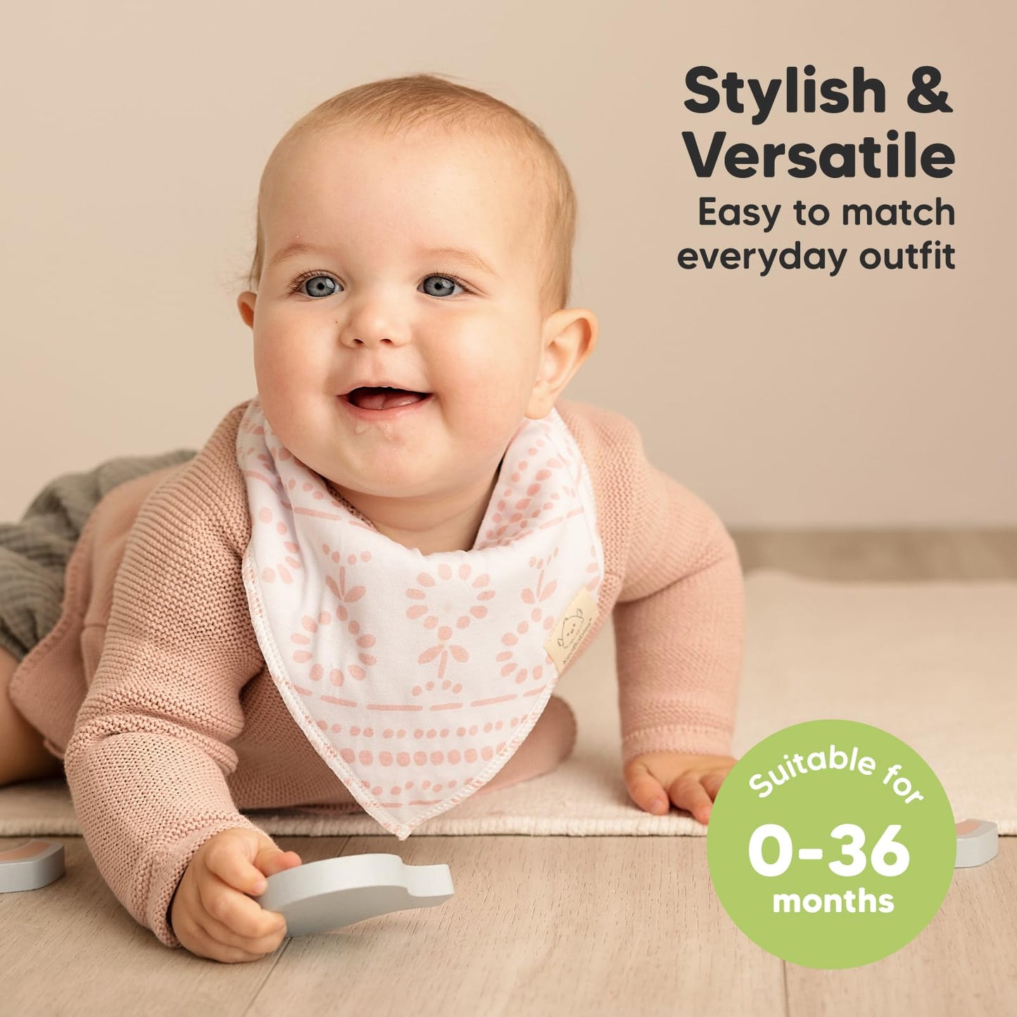 Paquete de 8 baberos orgánicos para niñas – Baberos triangulares súper absorbentes para bebés babeos y dentición, 100% algodón extra suave para recién nacido, bebé de 0 a 36 meses (dulce encanto)