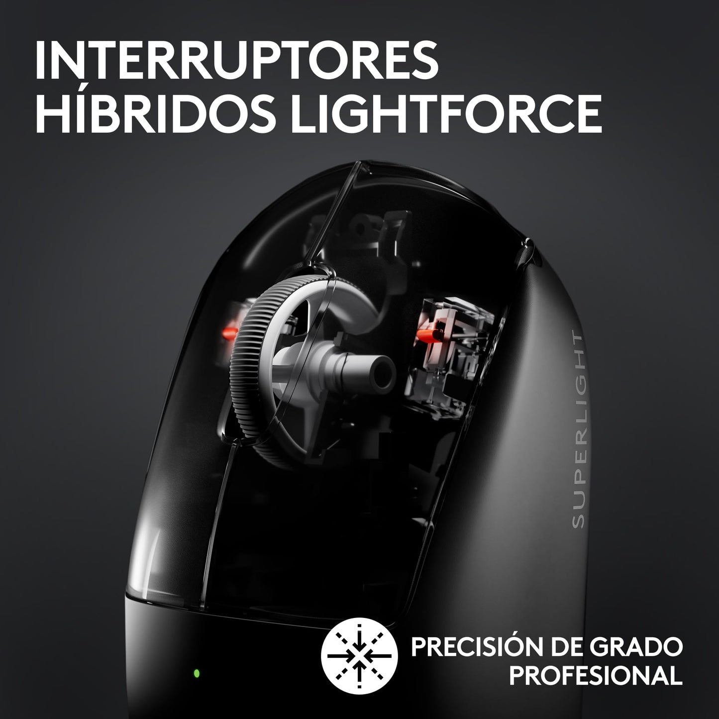 Logitech G Pro X Superlight 2 Lightspeed Mouse Inalámbrico de Juegos, Ligero, Interruptor Híbrido LIGHTFORCE, Sensor Hero 2, 32,000 dpi, 5 BOT. Programables, Carga USB-C, PC y Mac - Blanco