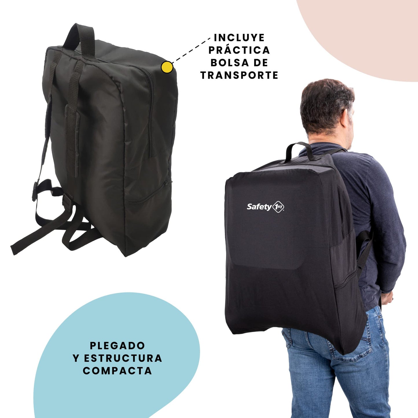Carriola Safety 1st Negro Ligera y Compacta para Bebé