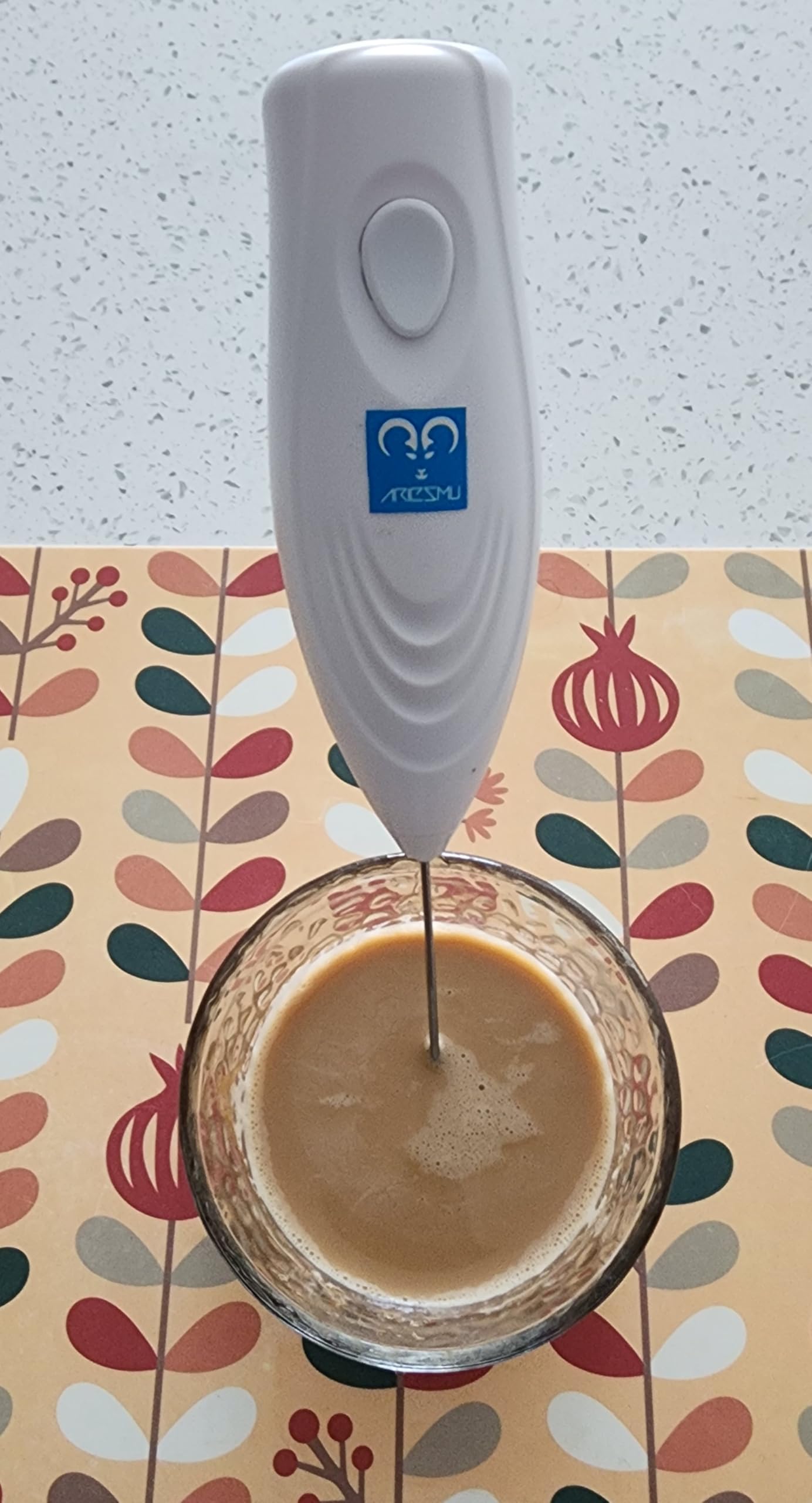 Espumador de Leche Eléctrico Blanco con Pilas