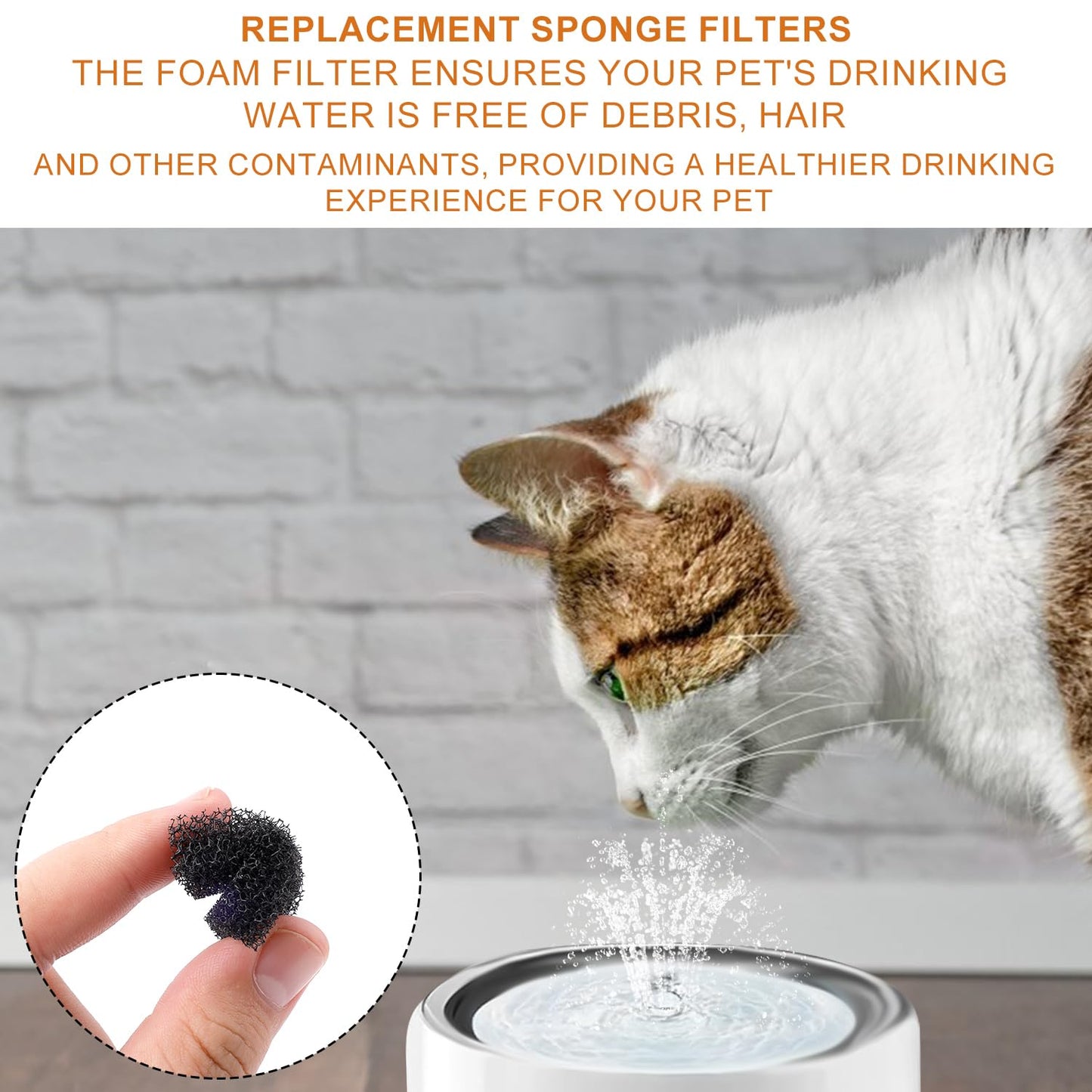 Filtros de Espuma de Repuesto Petkit Eversweet 3 Pro Negro para Fuente de Agua para Mascotas