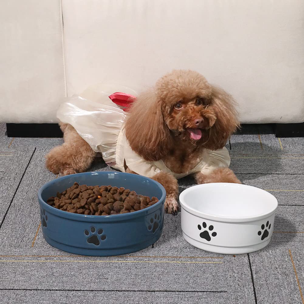 Cuencos De Cerámica SWEEJAR Blanco Diseño De Patas para Perros Grandes