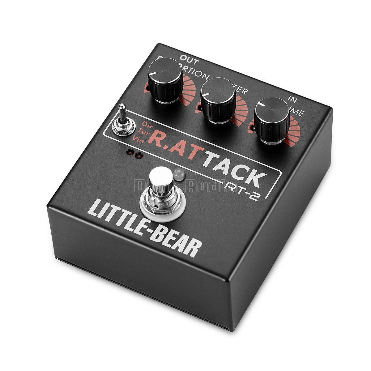Pedal de Distorsión Nobsound Little Bear LED RAT Tack Guitarra Bajo