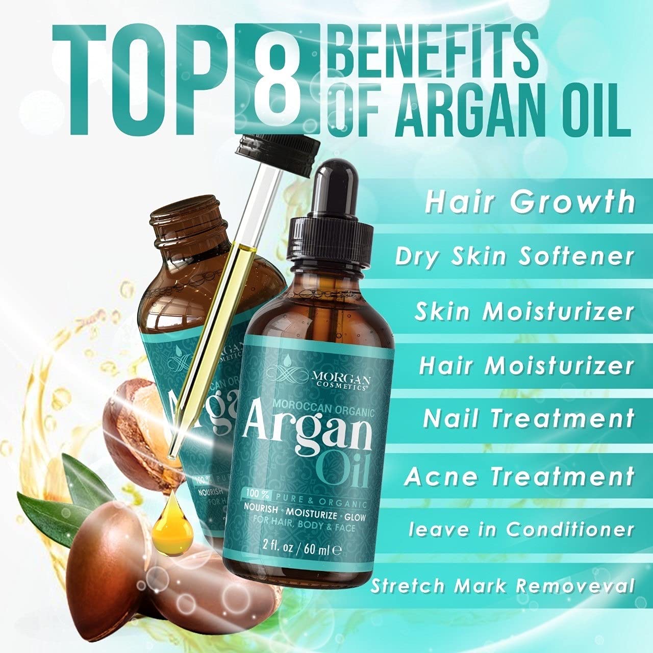Tratamiento Orgánico Premium de Aceite de Argán Certificado para Piel y Cabello