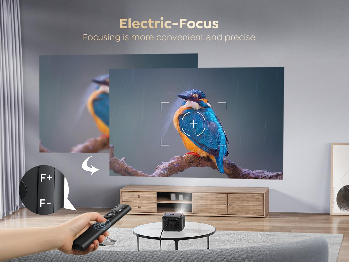 Mini Proyector TOPTRO TR25 WiFi 6 Bluetooth 5.2 1080P FHD Corrección Eléctrica ±40°