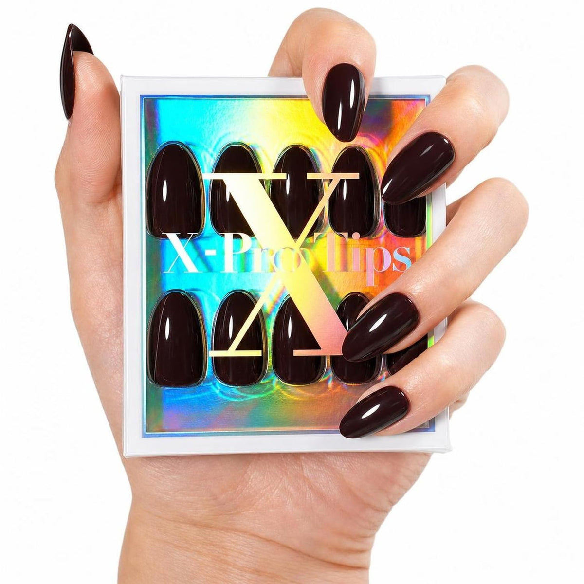 SXC Uñas postizas de la marca Cosmetics | Serie X1 Almendra Corta (061 Cocoa Velvet)