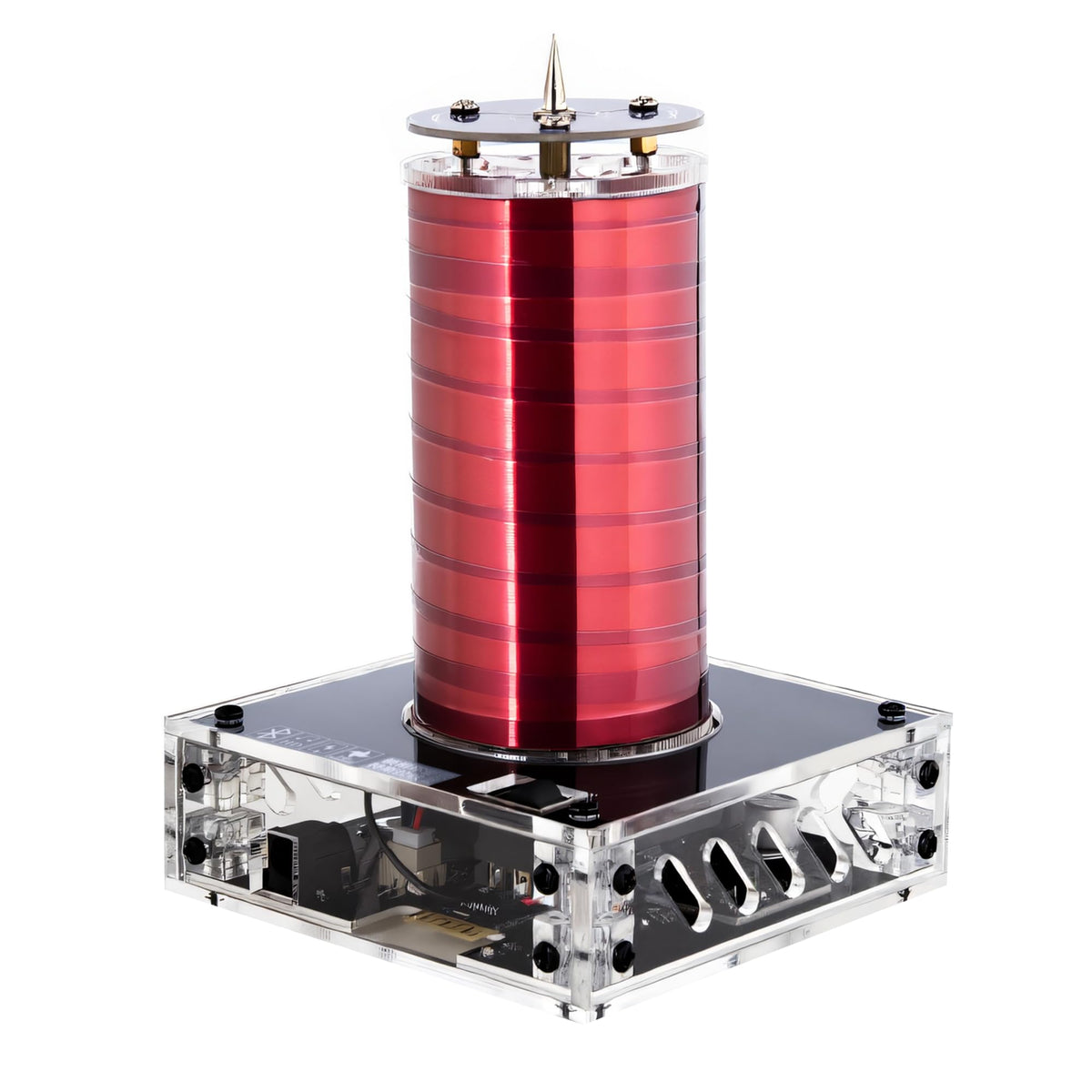 Bobina Tesla Joytech Acrílico Arco Plasma Altavoz Inalámbrico Escritorio Modelo XX01