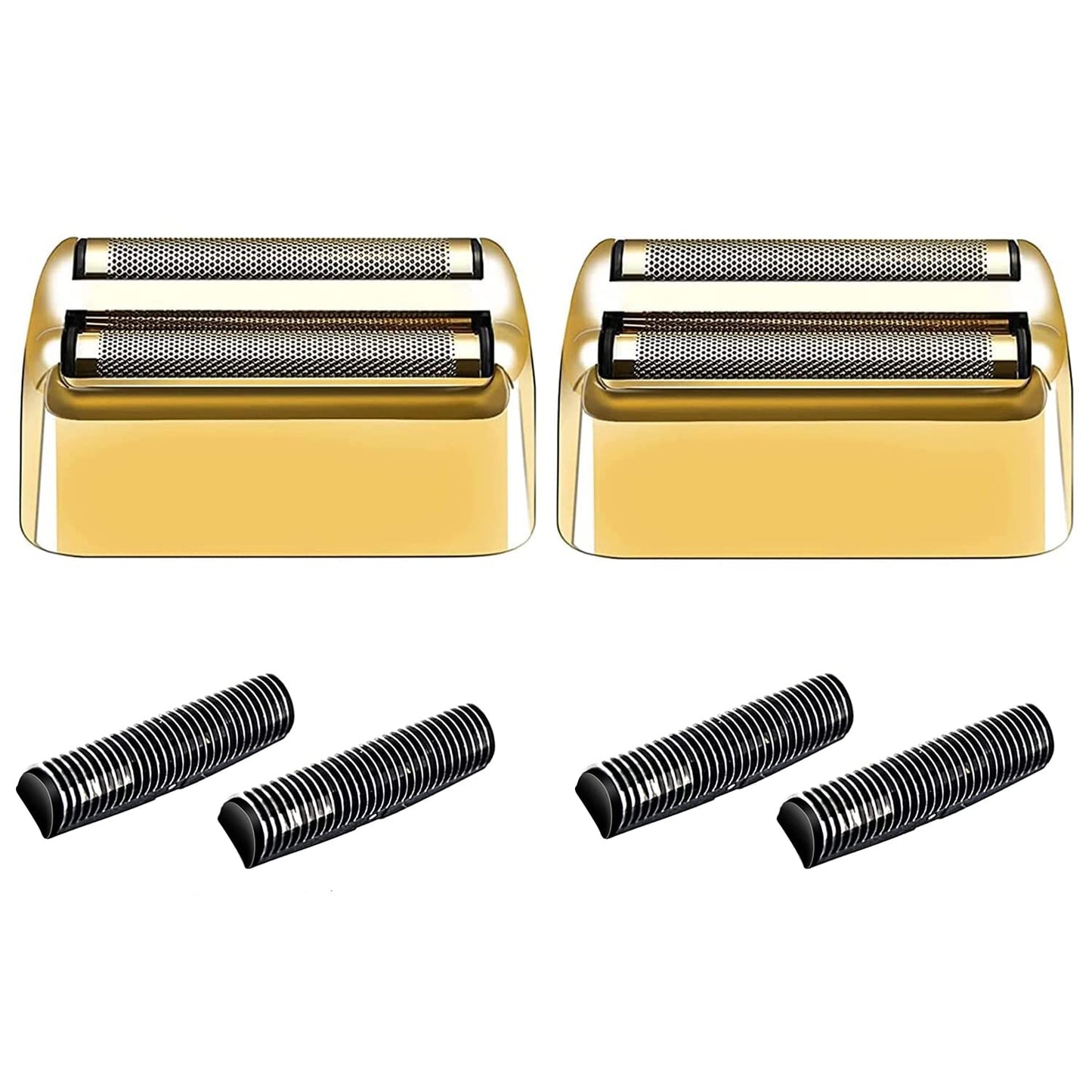 colorski- "Lámina de repuesto y cuchillas para afeitadora compatibles con BaBylissPRO Barberology Double FXFS2 (2 piezas doradas)
