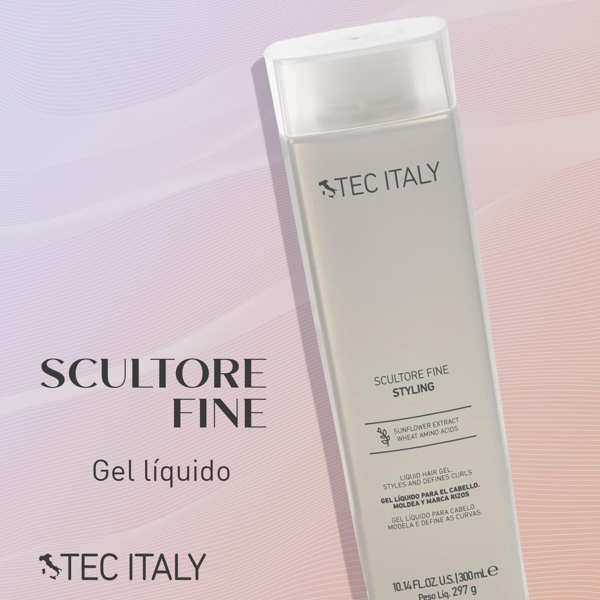 TEC ITALY Scultore Fine Styling Gel Define Rizos Textura y Brillo 300 ml