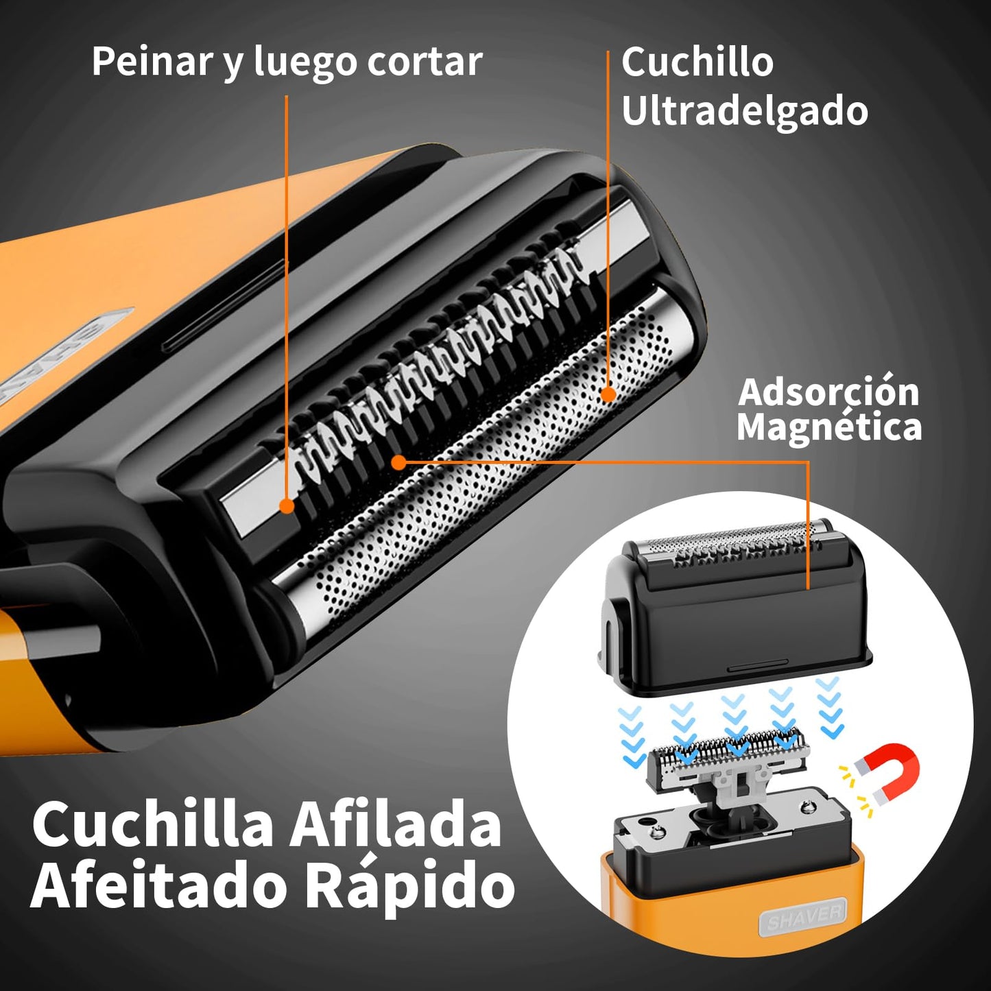 NINOMO Mini Afeitadora Eléctrica, Rasuradoras Portátiles para Hombre（Negro）