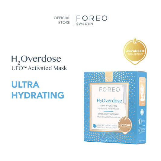 FOREO - Máscara activada por Ufo (6 unidades), H2Overdose, 1 pieza