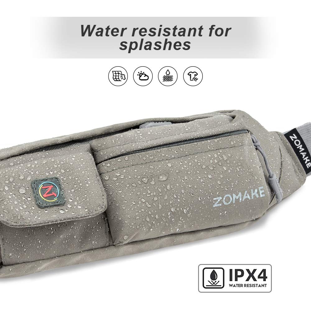Riñonera ZOMAKE Glaucous Resistente al Agua Cruzada con Correa Ajustable para Correr
