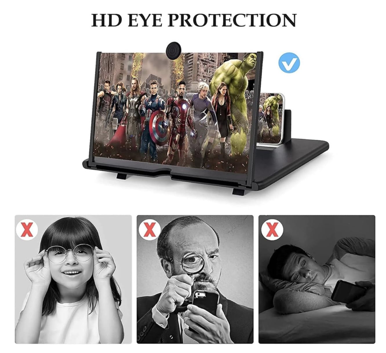 COOLSHT Proyector para Celular HD Plegable Y Portátil (Negro)