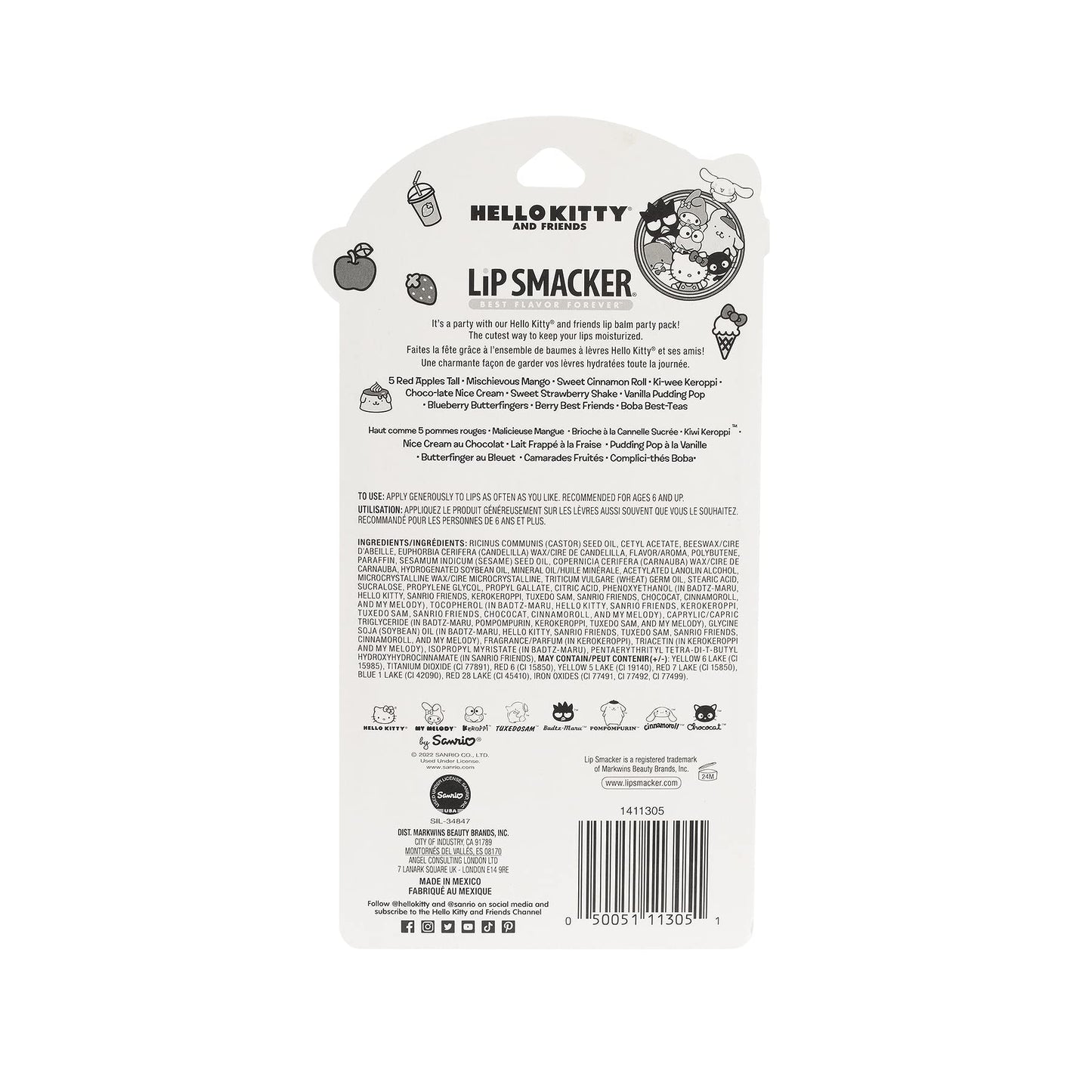 Lip Smacker Hello Kitty and Friends 10-Piece Lip Balm Party Pack