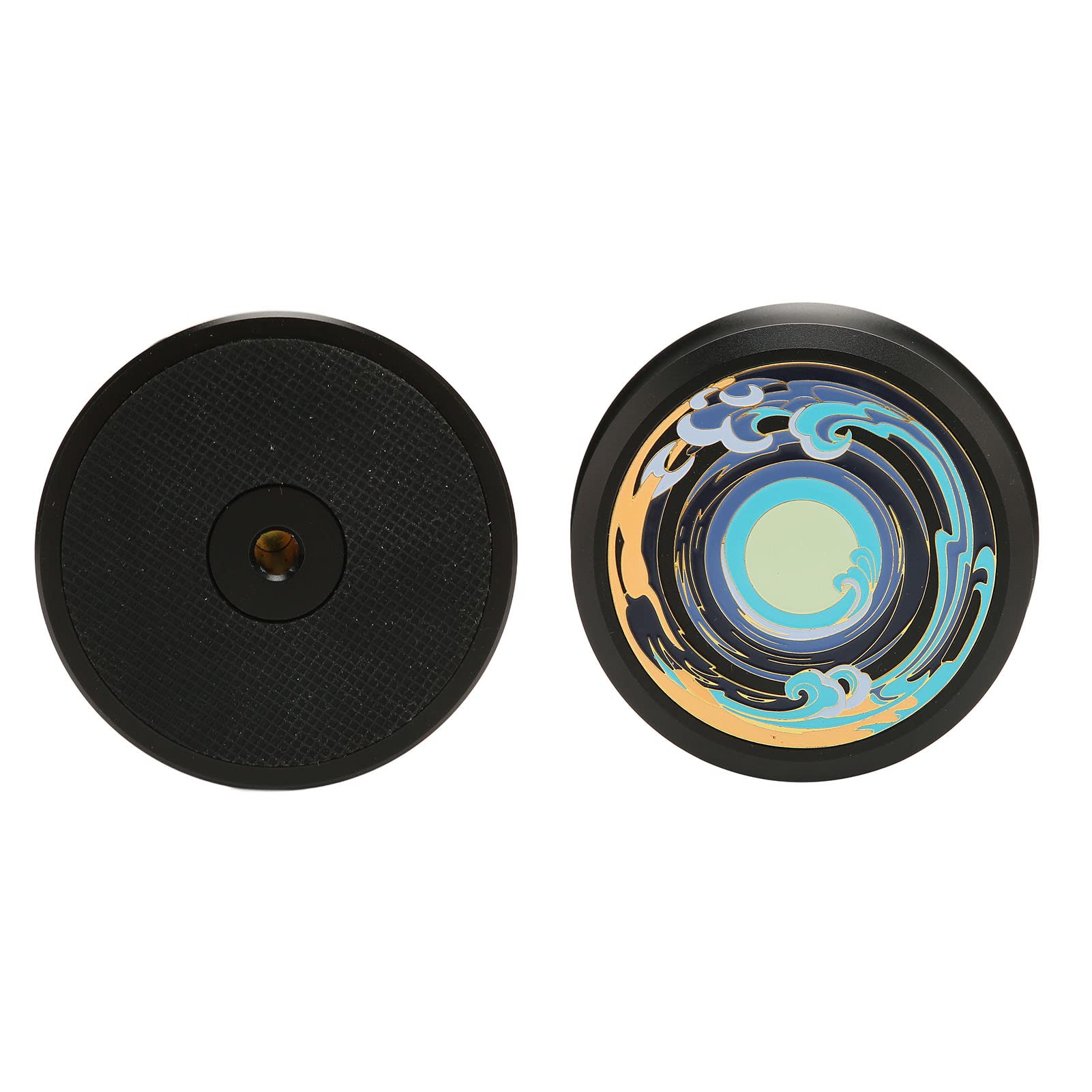 Estabilizador de Disco LP con Almohadilla Inferior de Silicona HiFi Negro