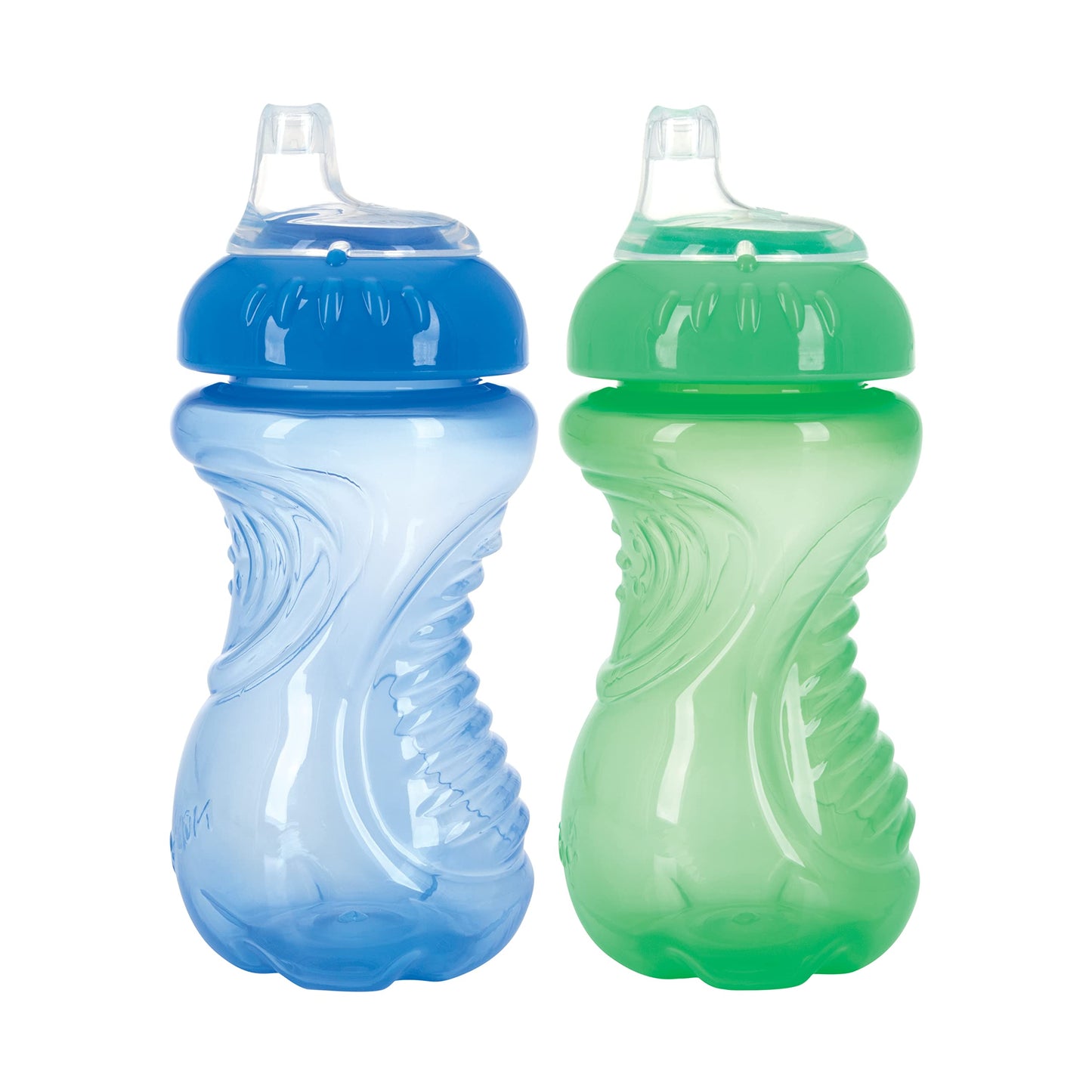 Nuby 2 Pack No Spill Cup, 10 Ounce, Colors May Vary