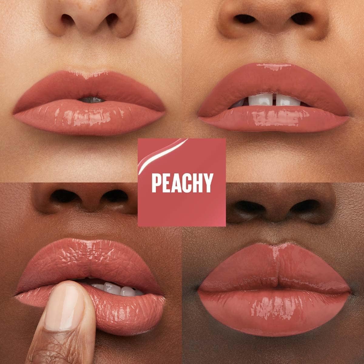 Maybelline Labial líquido brillante de larga duración, Superstay Vinyl Ink tono Peachy 15, 4.2ml