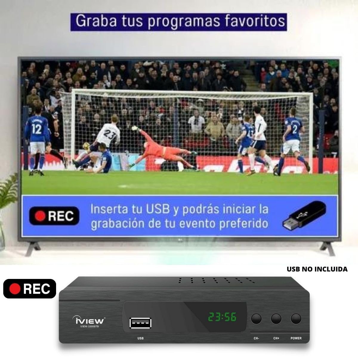 LUXVI 📺 Decodificador Full HD 1080p - Sintonizador Digital para Televisores Convencionales - Grabación PVR y Control Remoto Incluido