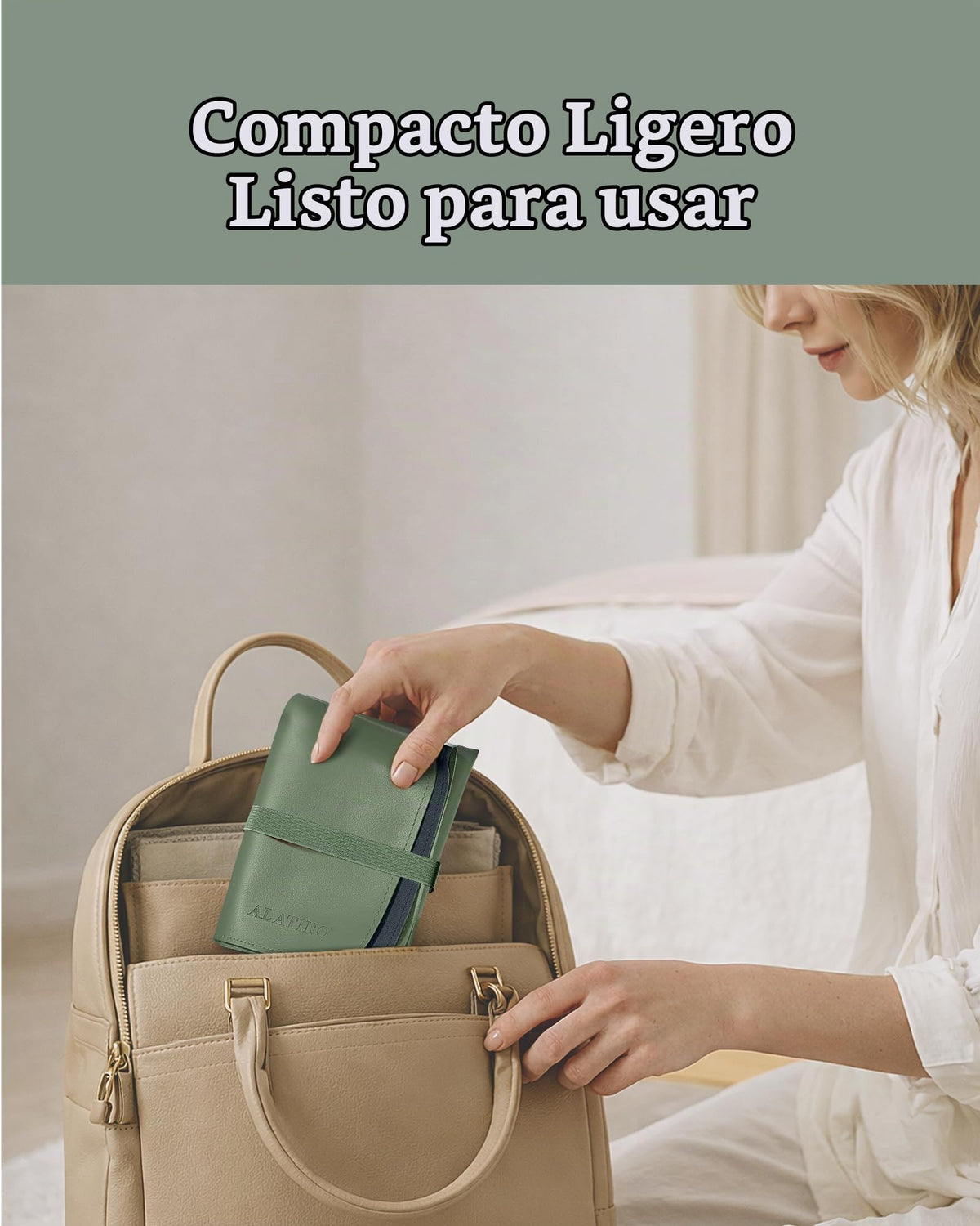 Paquete de 2 alfombrillas de piel vegano para bebé, tamaño grande de 30 x 17 pulgadas, impermeable, plegable, cambiador portátil para viajes, hogar y bolsa de pañales, regalo de bebé para nuevas mamás