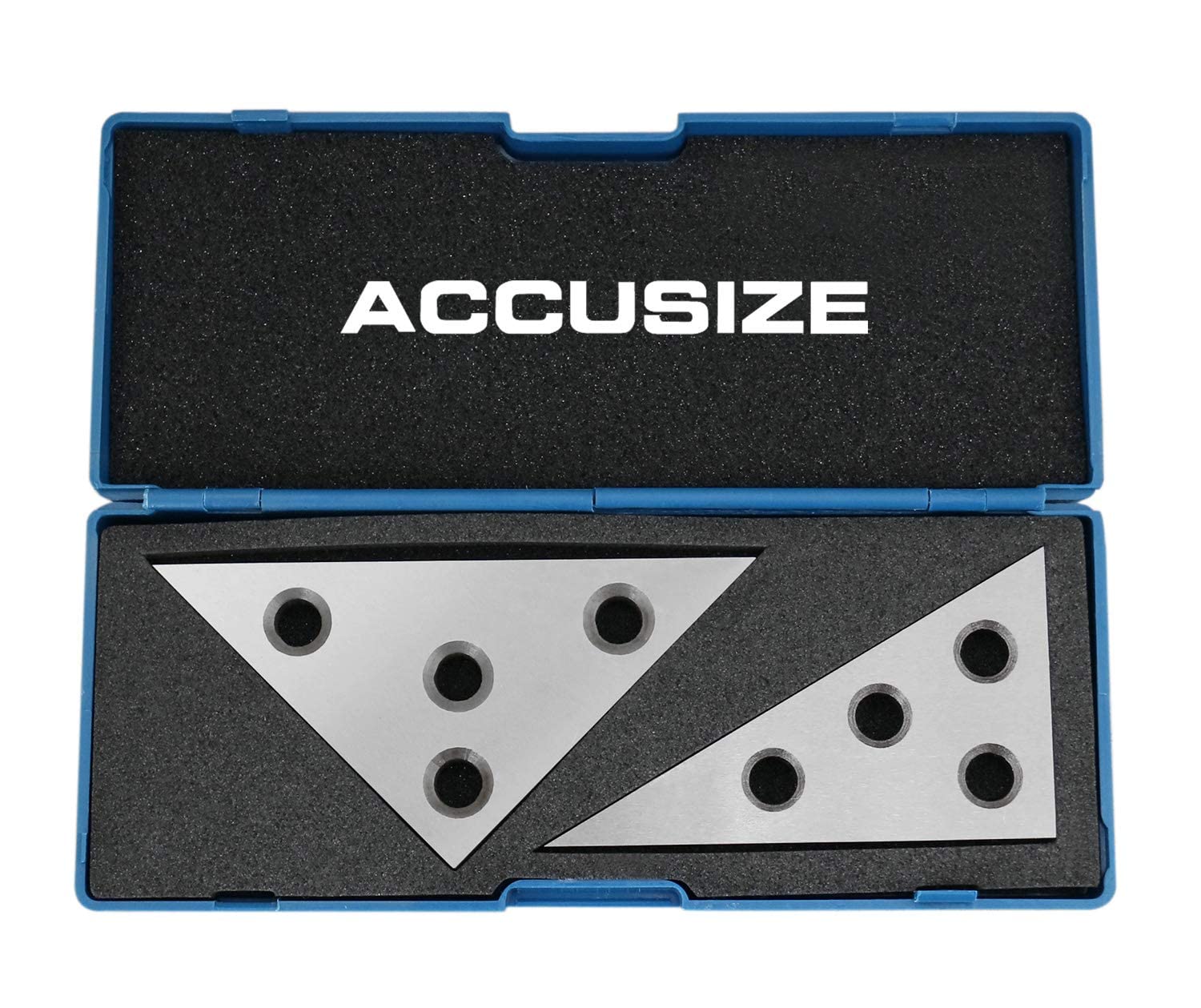 Juego de Placas de Ángulo Sólido Accusize Industrial Tools 30-60-90 y 45-45-90 Grados