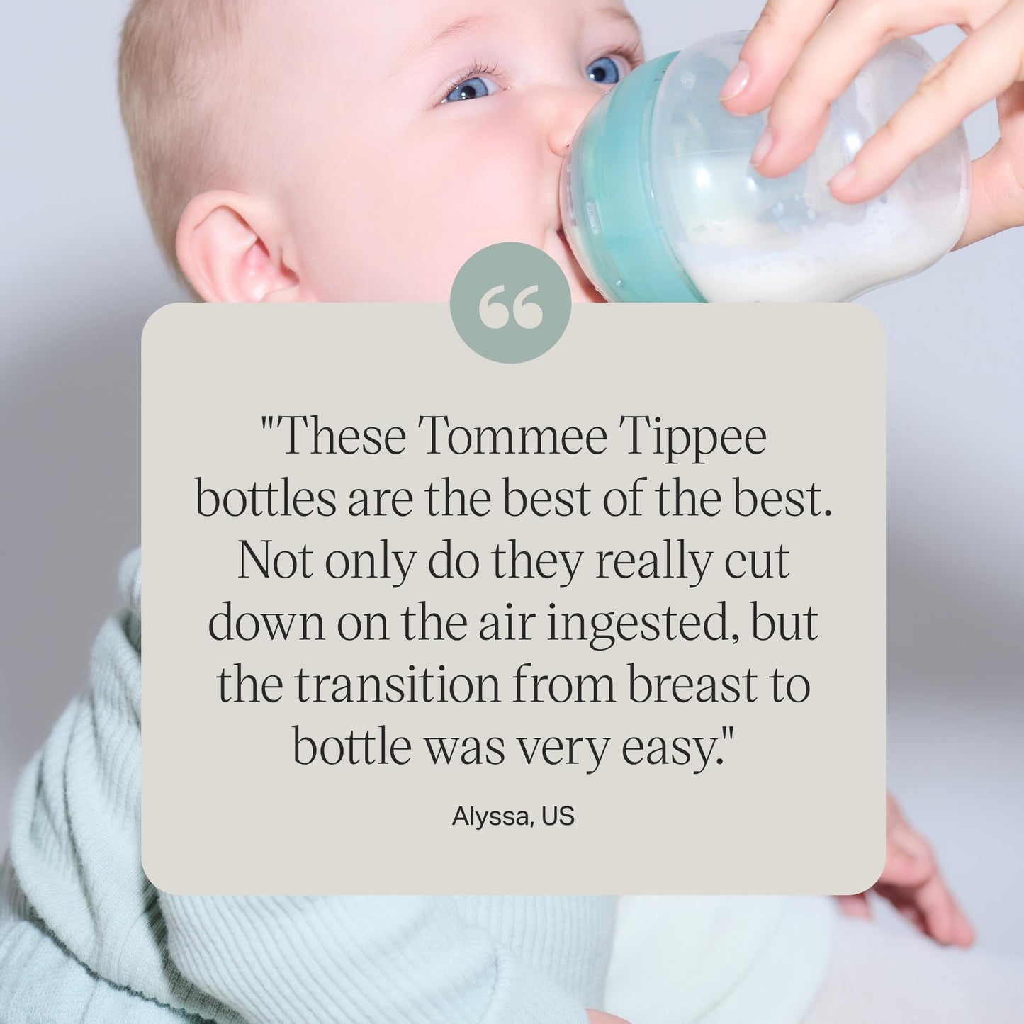 Biberón Anticólicos Tommee Tippee Azul con Tetina de Flujo Lento, Pack de 4
