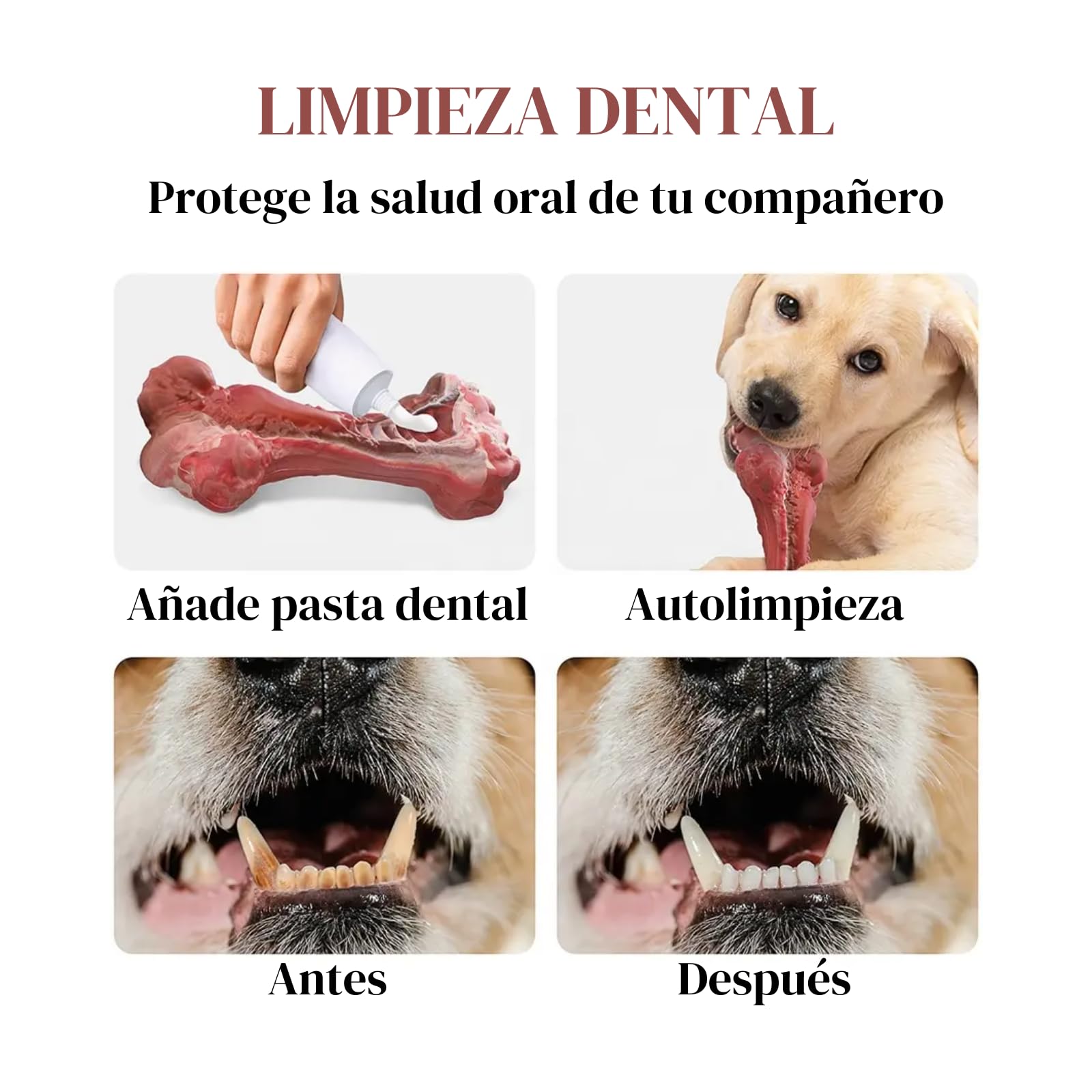 Genérico Juguetes para Perros Fuertes y agresivos Juguetes para Perros destructores Hueso para masticadores agresivos Juguetes para aliviar ansiedad de Perros Juguetes para Perros ansiosos Grandes