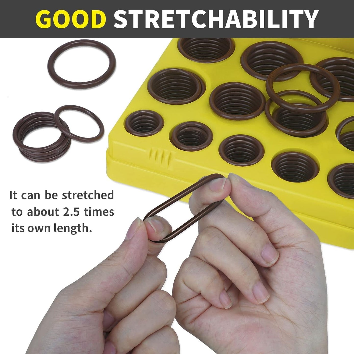 Juego de Piezas Métricas FKM Viton de 30 Tamaños Verde Fluorocarbono más Resistentes para Automóviles y Motores