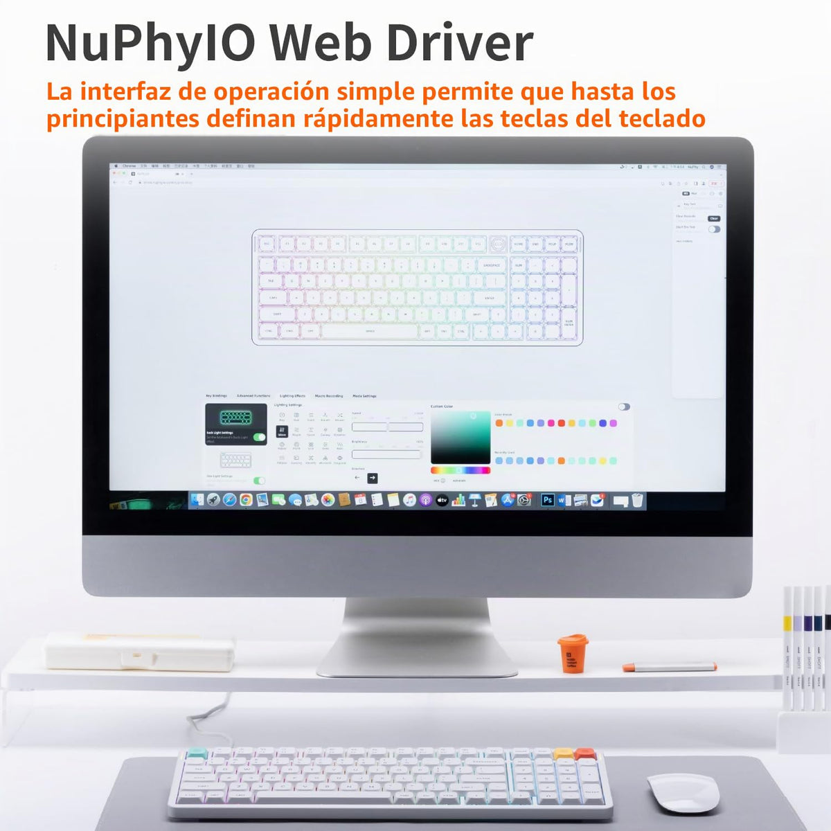 Teclado Mecánico nuphy Air100 V3 Inalámbrico con Perilla Multifuncional
