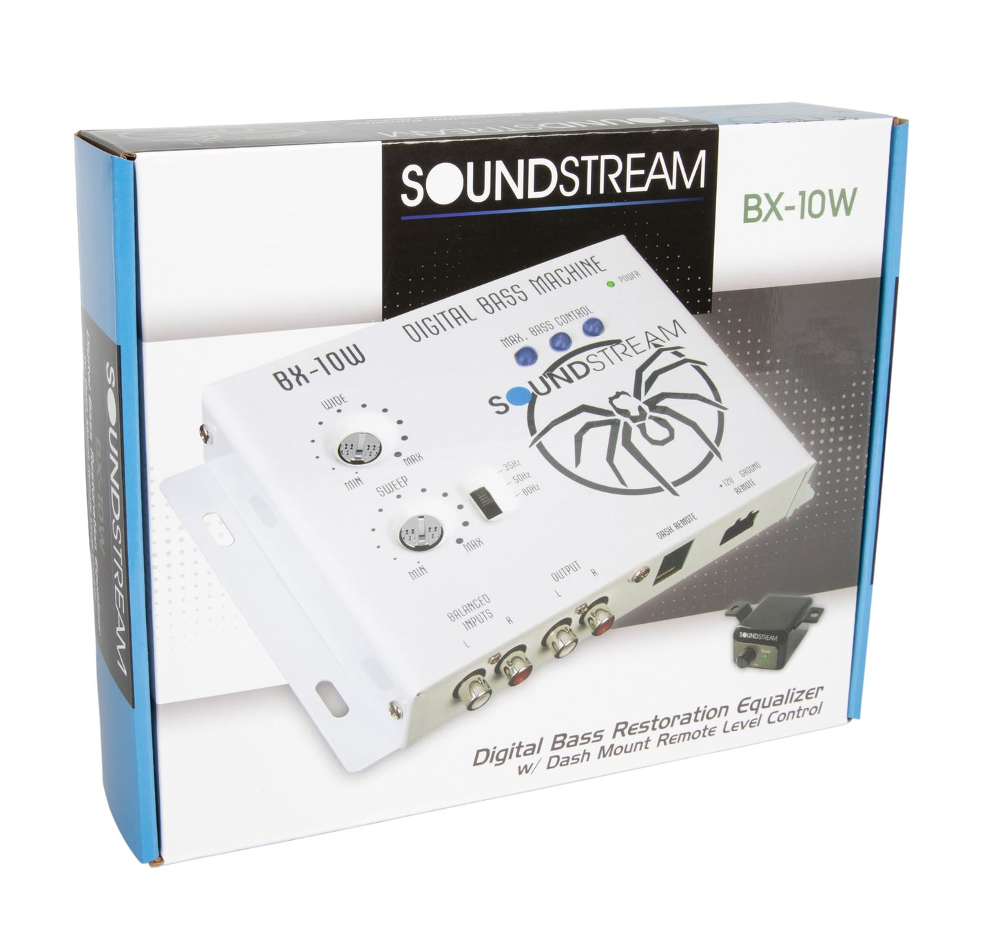Soundstream BX-10W (White) Fuente de Poder Digital Bass Reconstruction Processor con Control Remoto