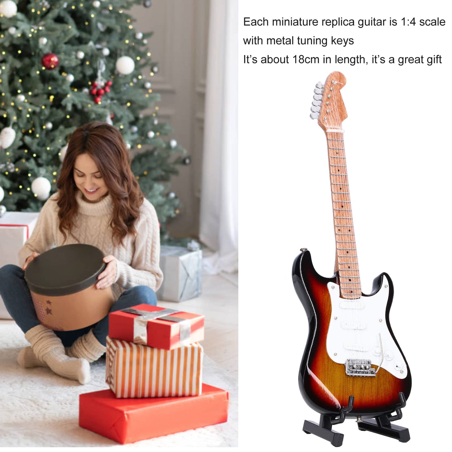 Guitarra Clasica, Guitarra Para Niños, Guitarra 18cm De Longitud Hecho A Mano Detalles Exquisitos Mini Modelo Mini Bajo Adorno De Bajo Guitarra Juguete Guitarra De Juguete Para Niño