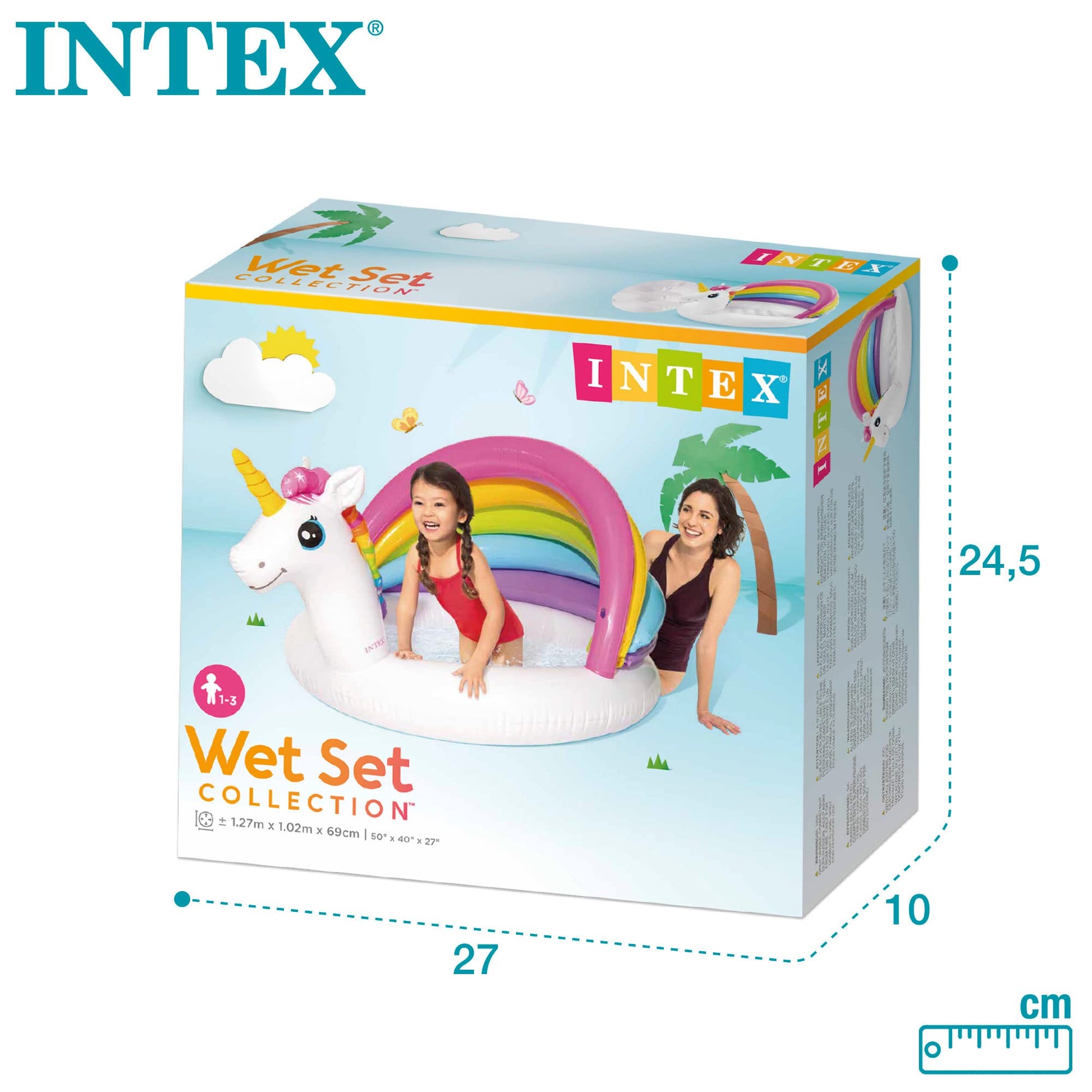 Intex 77925 Alberca 57113 Unicornio p/Bebe de 1.27mts x 1.02mts x 69cm