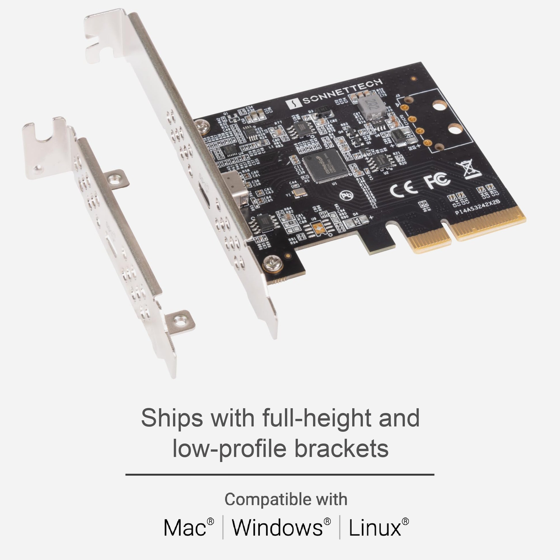 Tarjeta PCIe SoNNeT Allegro MAX USB-C 20Gbps 1-Port de Sonido