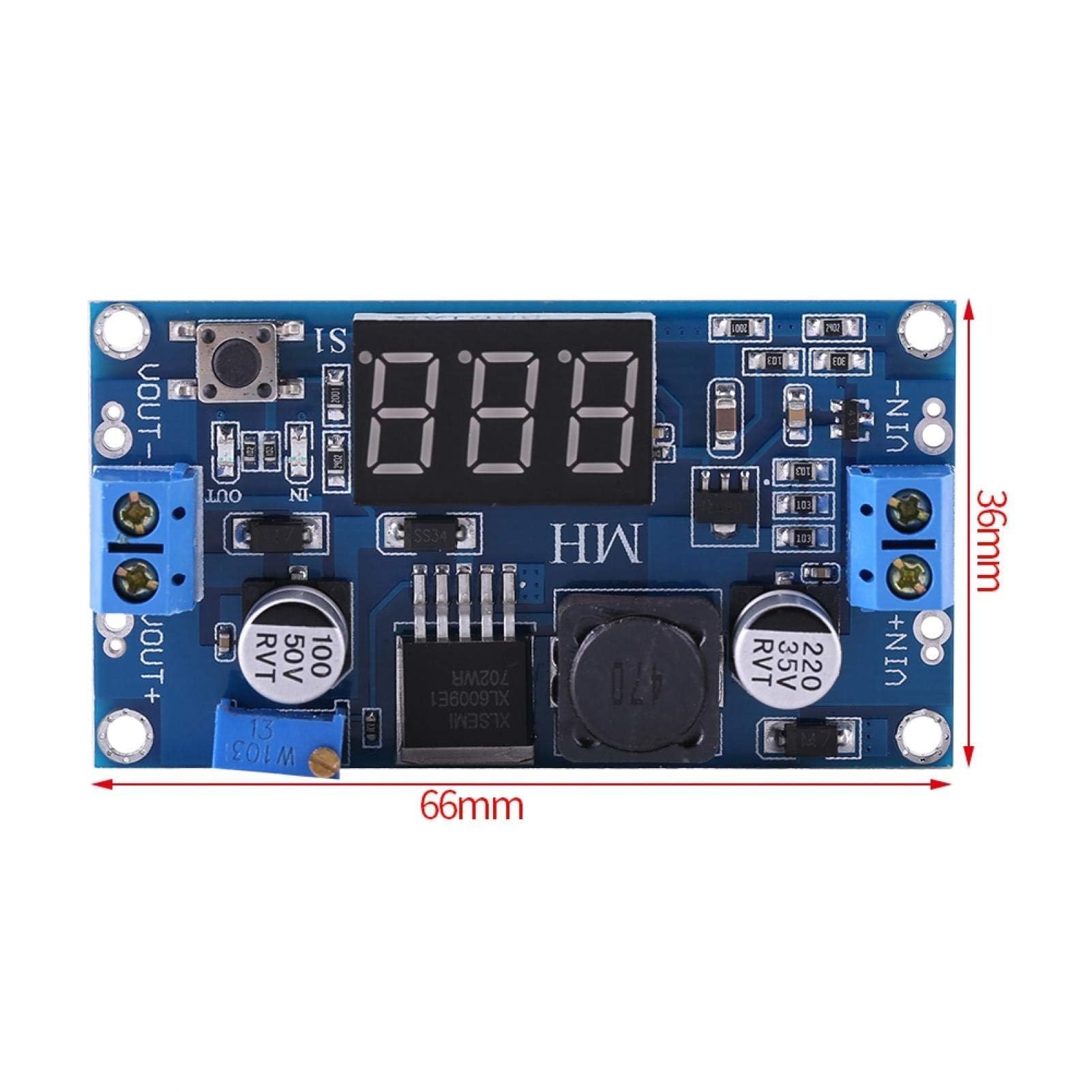 Agatige Xl6009 Boost Converter, Módulo Elevador de Fuente de Alimentación de 4,5 V-32 V a 5 V-35 V, Módulo Convertidor Elevador DC-DC, Módulo de Fuente de Alimentación del Regulador Voltaje Ajustable