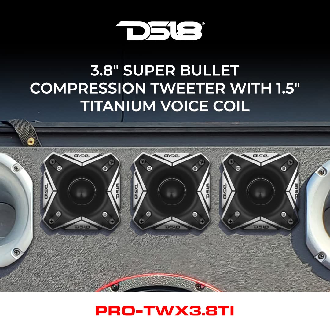 Altavoz Agudos DS18 3.8 Pulgadas con Bobina de Titanio 500 Vatios Sistema de Sonido