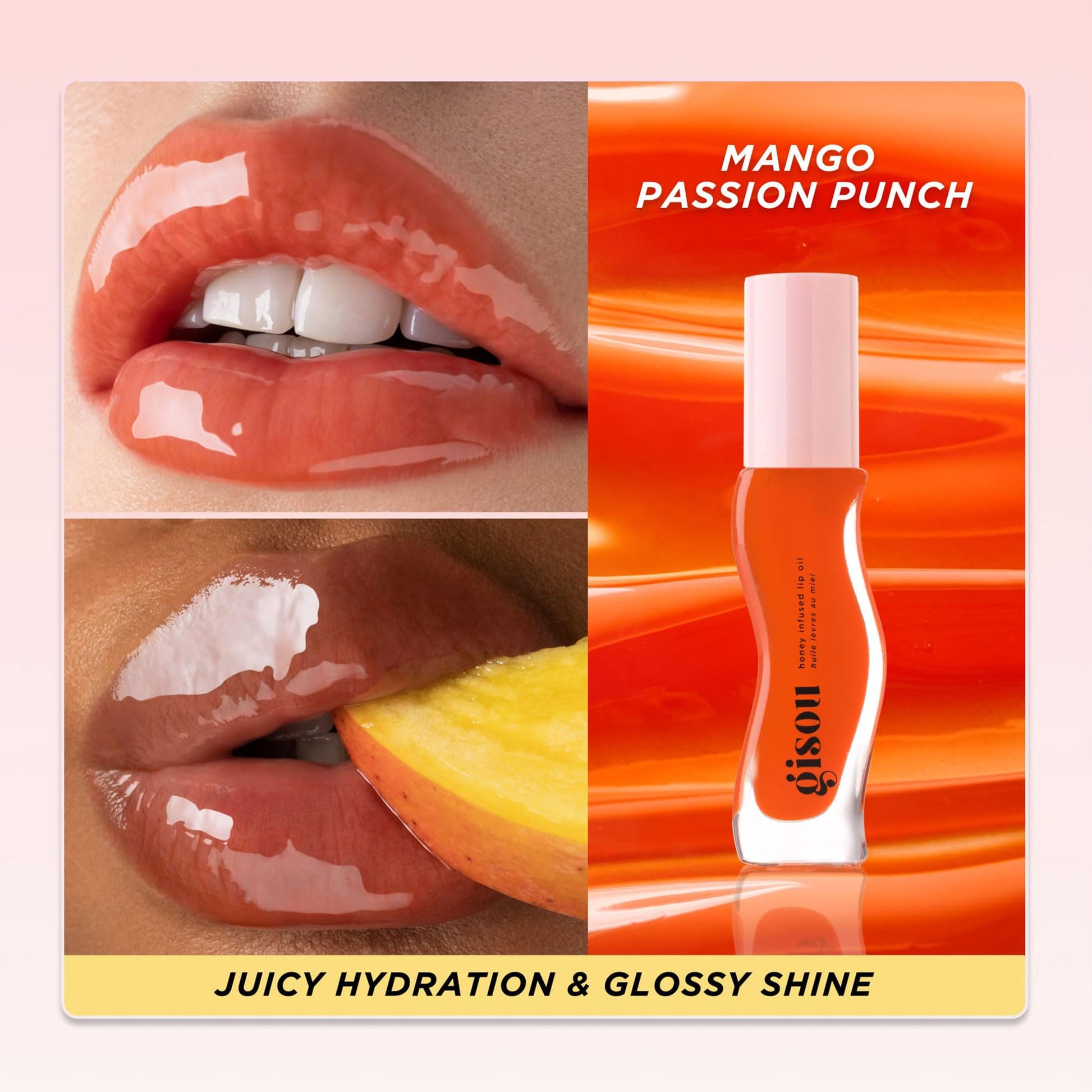 Honey infused Lip Oil (Mango Passion Punch, Pequeño) Gisou