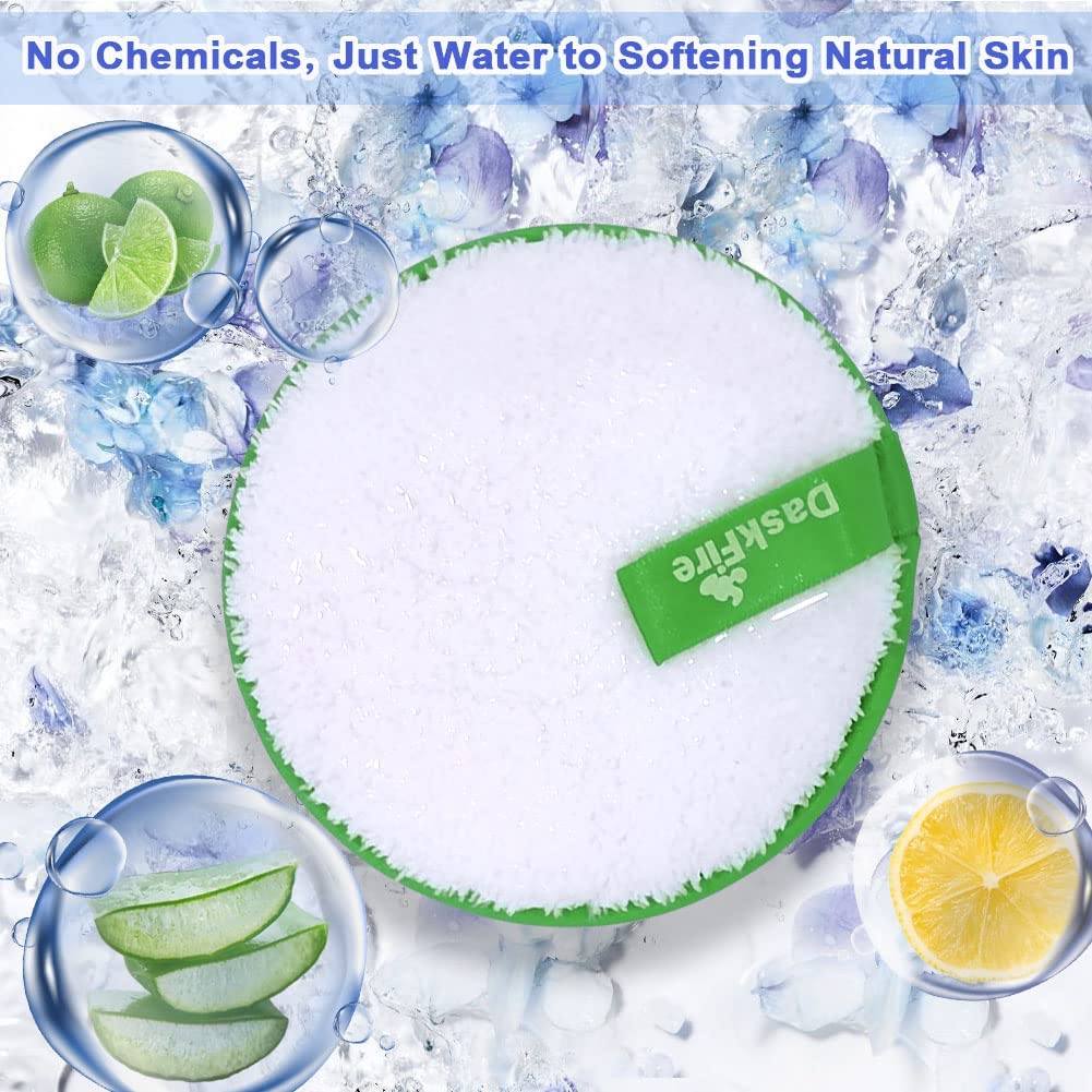 Almohadillas reutilizables para eliminar el maquillaje, toallitas para eliminar el maquillaje facial, paños de limpieza de la cara, suaves redondas, hipoalergénicas para rimel, sombra de ojos, lápiz labial, base -3 piezas, 11,4 cm de diámetro
