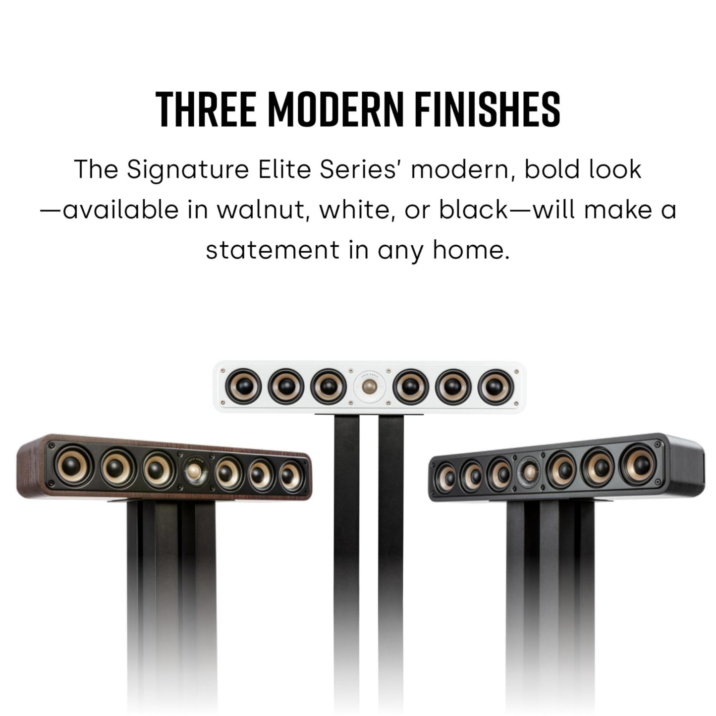 Polk Audio, Signature Elite ES35 Slim Center Channel Speaker - Hi-Res Audio Certified, Dolby Atmos DTS:X Compatible, 1" Tweeter (6) 3" Woofers, Dual Power Port for Effortless Bass, Stunning Black