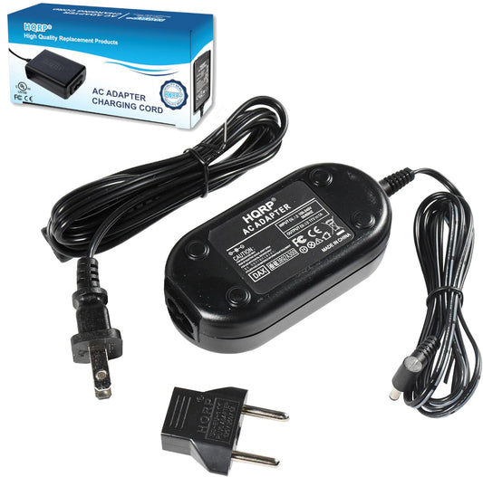 HQRP Adaptador de CA compatible con JVC AP-V10U AP-V11U AP-V12U AP-V13U GR-D22 GR-D30 GR-D31 GR-D70 GR-DV500 GR-DV800 GR-DV801 GR-DVL120 GR-DVL210 GR-GR-GR-DVDVDVDV2200Fuente de alimentación para videocámara + adaptador de enchufe europeo