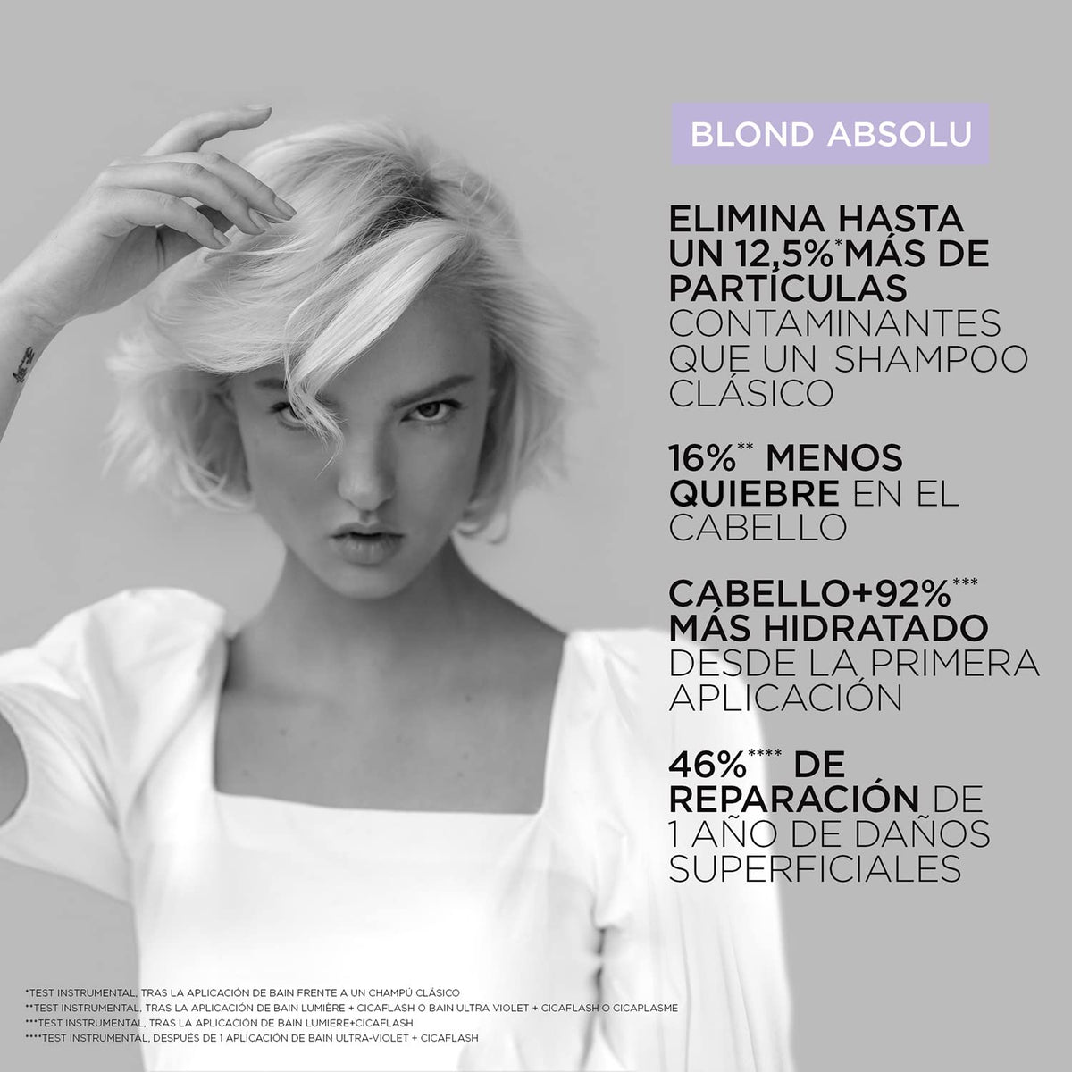 KÉRASTASE Bain Ultra-Violet | Shampoo morado para neutralizar los tonos amarillos no deseados en el cabello rubio | Con Pigmentos ultravioletas, Ácido Hialurónico y Flor de Edelweiss| 250ml