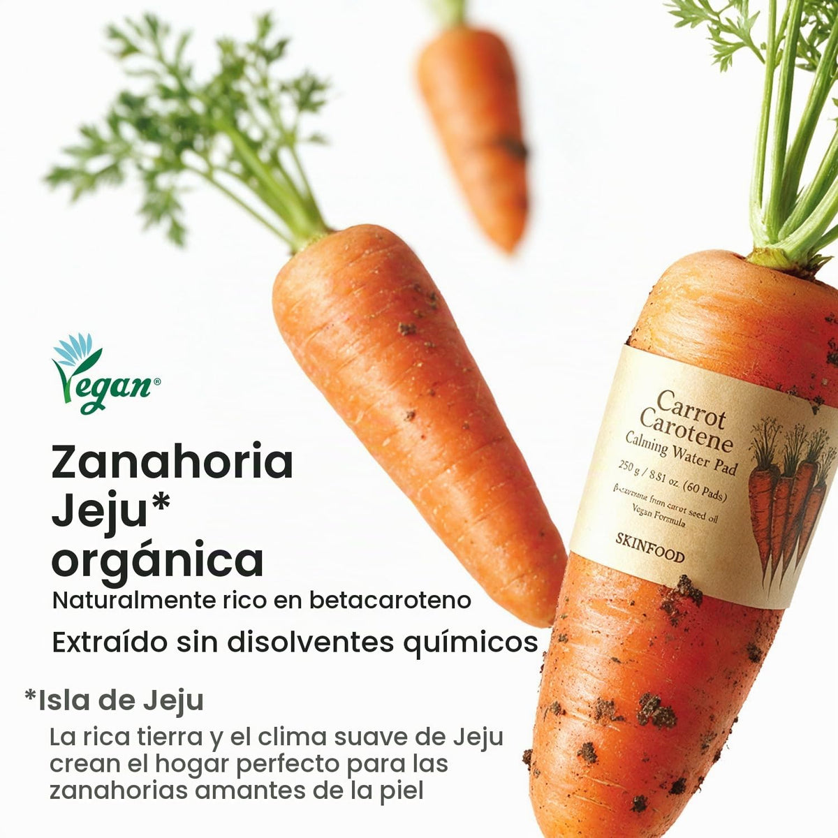 Almohadilla Calmante SKINFOOD Zanahoria para Piel Sensible Vegana